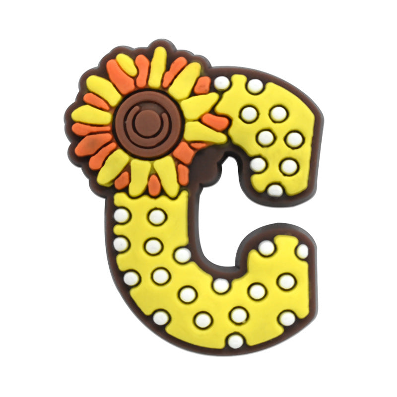 Thanksgiving Day 26pcs A-Z Letter Series Charms - For Crocs Shoes EVA Bogg Bag Accessories