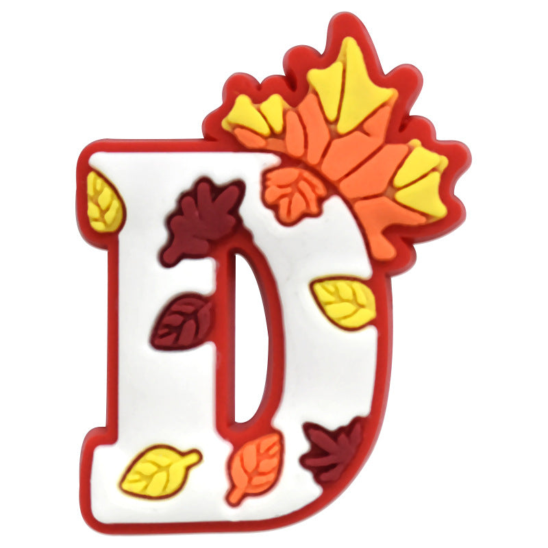 Thanksgiving Day 26pcs A-Z Letter Series Charms - For Crocs Shoes EVA Bogg Bag Accessories