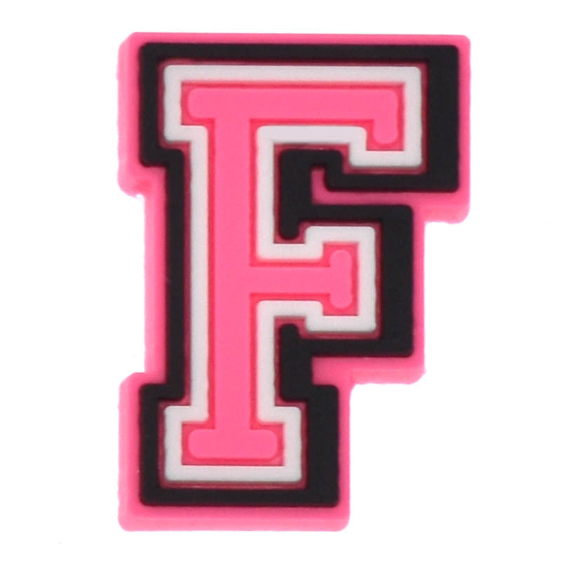 26pcs Pink 0-9 A-Z Letters Series Charms - For Crocs Shoes EVA Bogg Bag Accessories