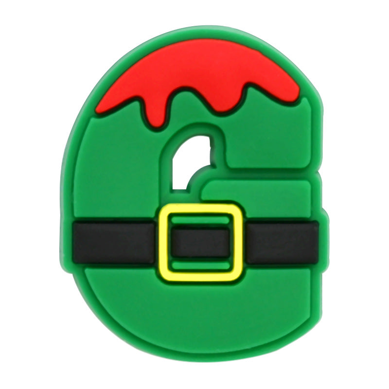 26pcs A-Z Letters Christmas Series Charms - For Crocs Shoes EVA Bogg Bag Accessories