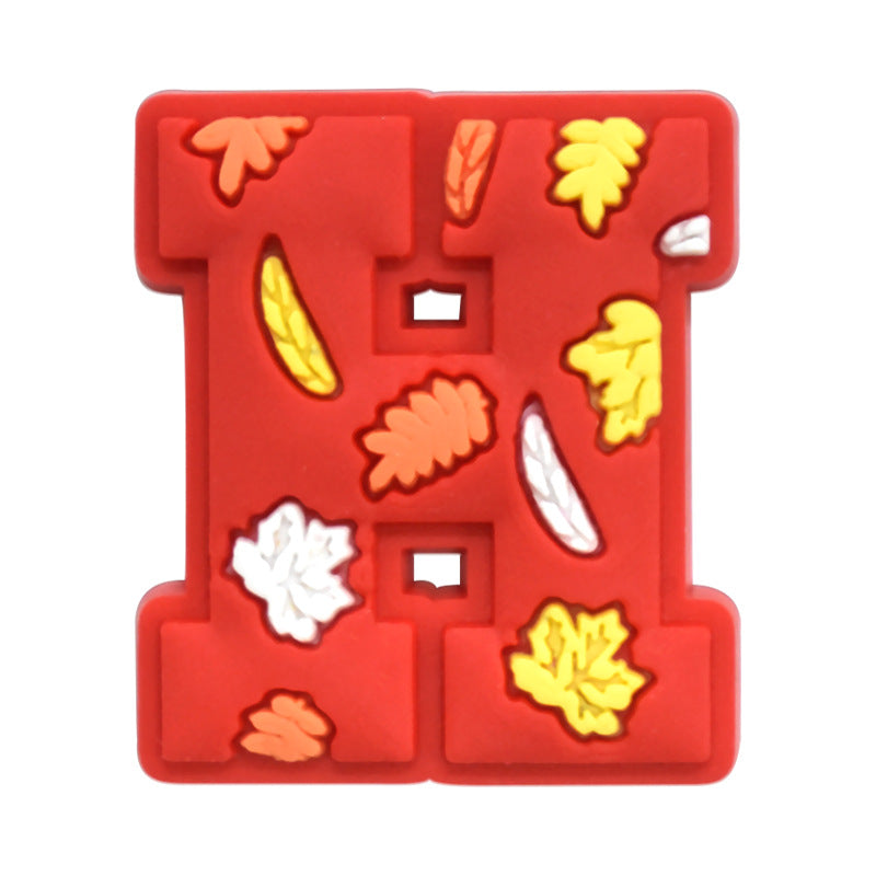 Thanksgiving Day 26pcs A-Z Letter Series Charms - For Crocs Shoes EVA Bogg Bag Accessories