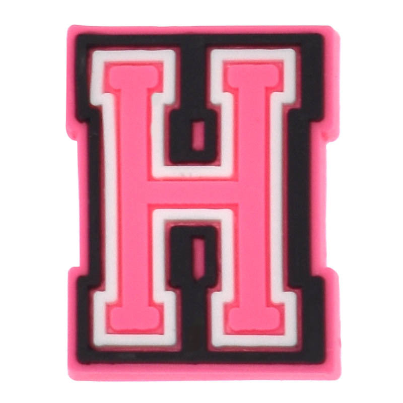 26pcs Pink 0-9 A-Z Letters Series Charms - For Crocs Shoes EVA Bogg Bag Accessories