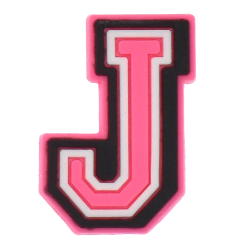 26pcs Pink 0-9 A-Z Letters Series Charms - For Crocs Shoes EVA Bogg Bag Accessories