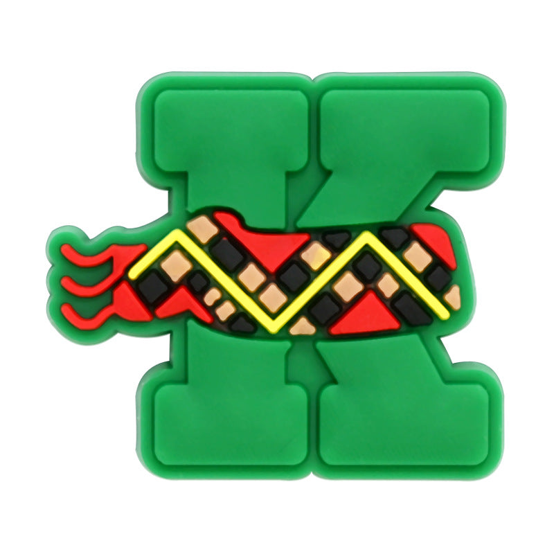 26pcs A-Z Letters Christmas Series Charms - For Crocs Shoes EVA Bogg Bag Accessories