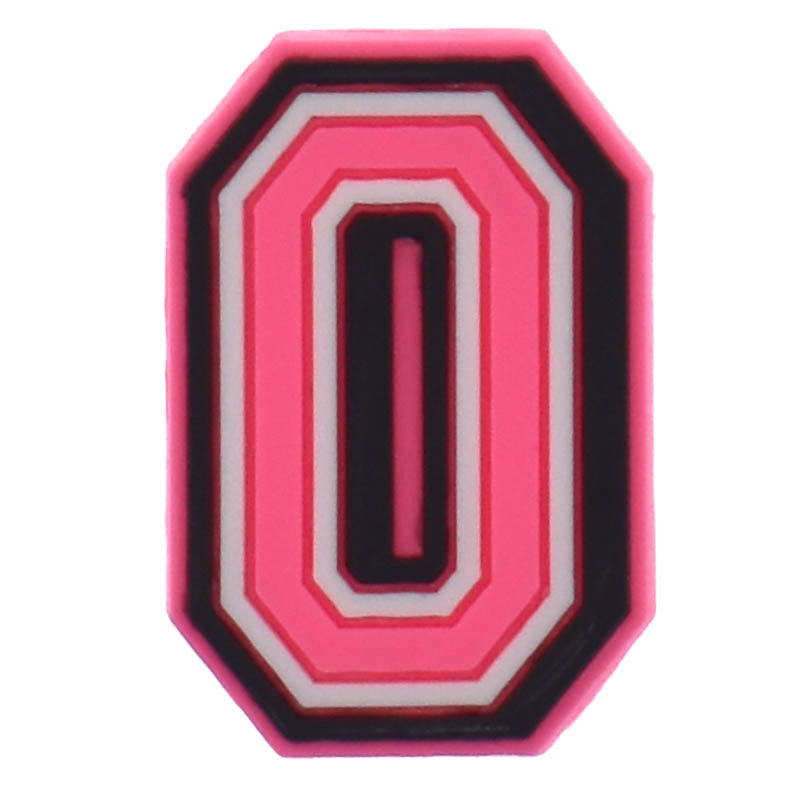 26pcs Pink 0-9 A-Z Letters Series Charms - For Crocs Shoes EVA Bogg Bag Accessories