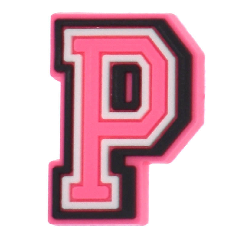 26pcs Pink 0-9 A-Z Letters Series Charms - For Crocs Shoes EVA Bogg Bag Accessories