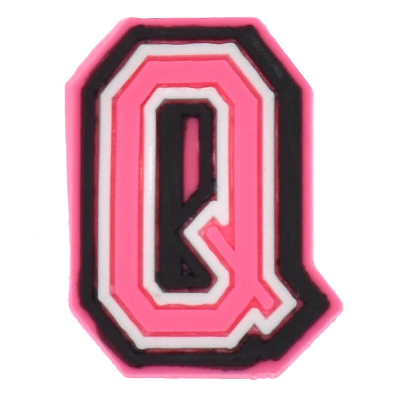 26pcs Pink 0-9 A-Z Letters Series Charms - For Crocs Shoes EVA Bogg Bag Accessories