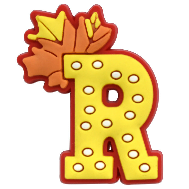 Thanksgiving Day 26pcs A-Z Letter Series Charms - For Crocs Shoes EVA Bogg Bag Accessories