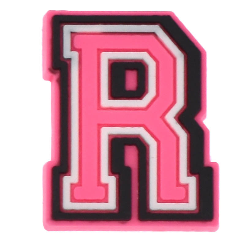 26pcs Pink 0-9 A-Z Letters Series Charms - For Crocs Shoes EVA Bogg Bag Accessories