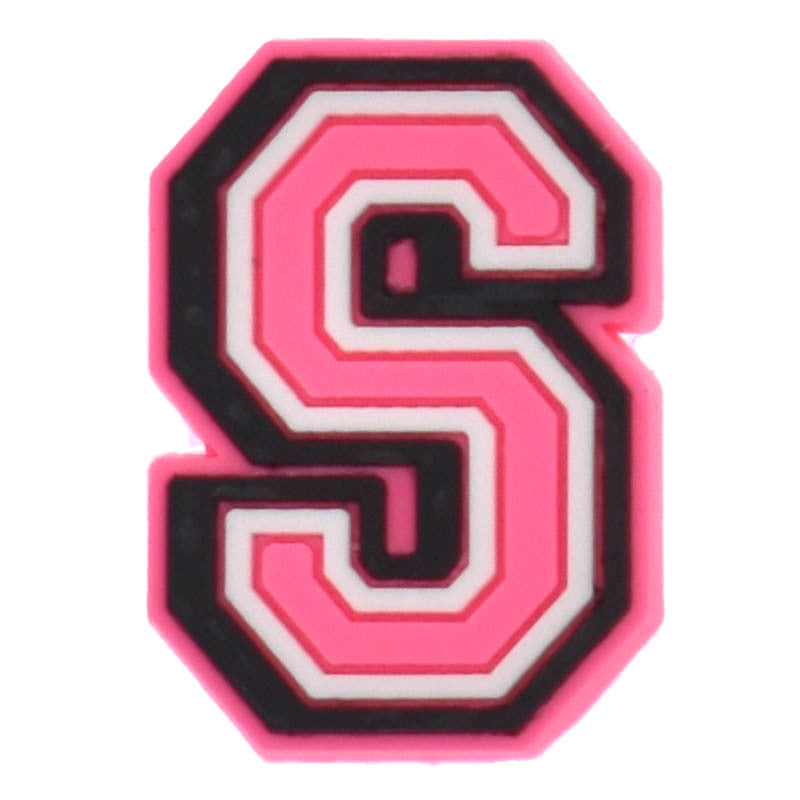 26pcs Pink 0-9 A-Z Letters Series Charms - For Crocs Shoes EVA Bogg Bag Accessories