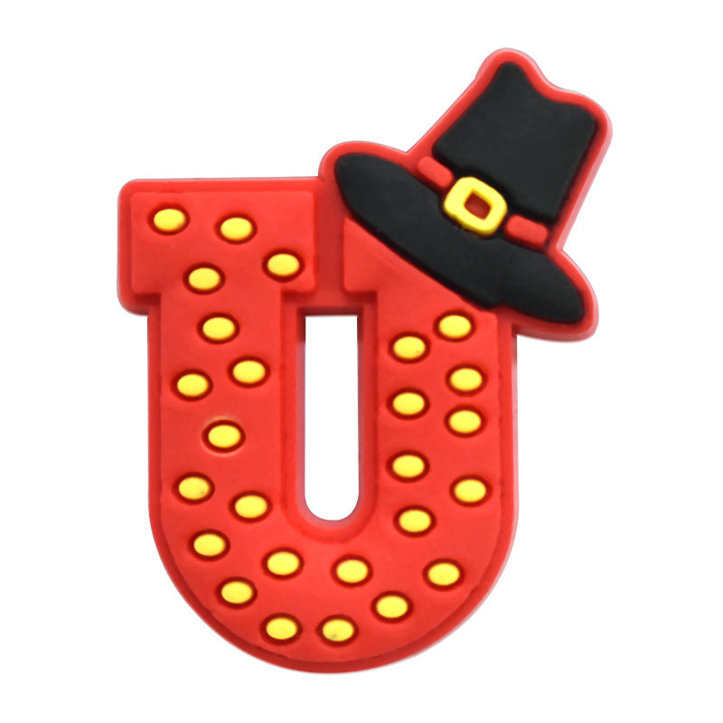 Thanksgiving Day 26pcs A-Z Letter Series Charms - For Crocs Shoes EVA Bogg Bag Accessories