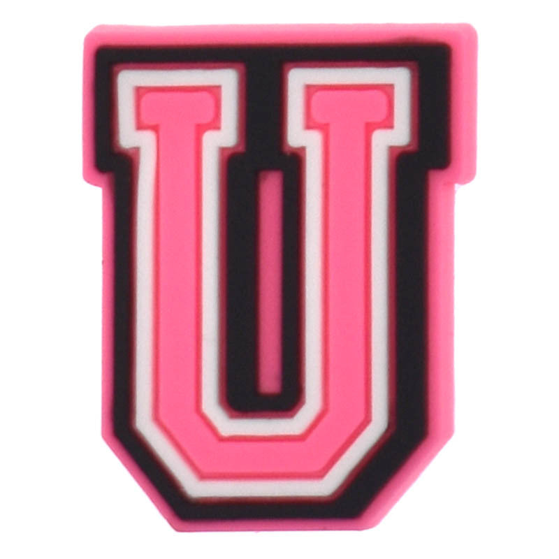 26pcs Pink 0-9 A-Z Letters Series Charms - For Crocs Shoes EVA Bogg Bag Accessories