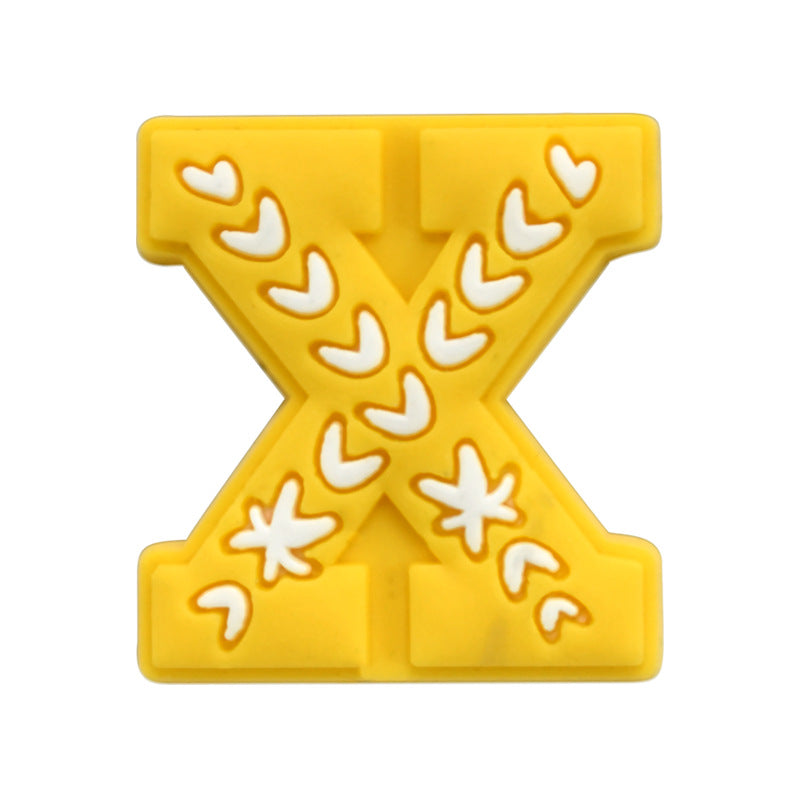 Thanksgiving Day 26pcs A-Z Letter Series Charms - For Crocs Shoes EVA Bogg Bag Accessories