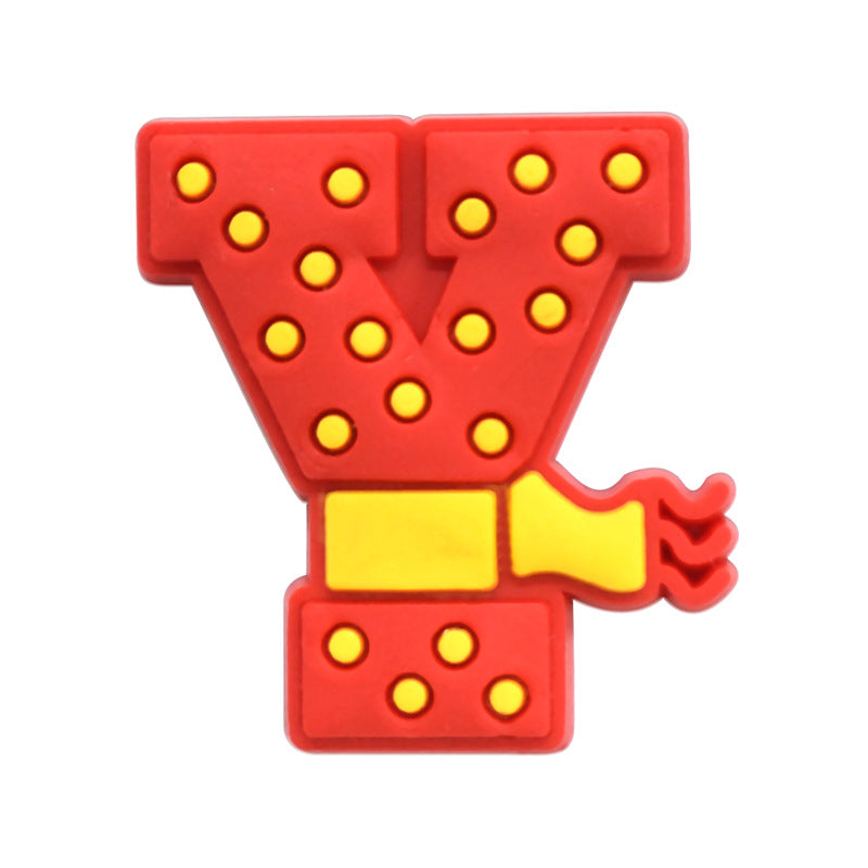 Thanksgiving Day 26pcs A-Z Letter Series Charms - For Crocs Shoes EVA Bogg Bag Accessories