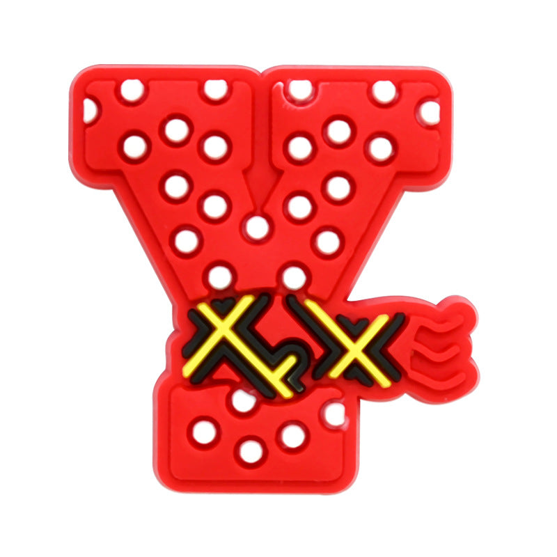 26pcs A-Z Letters Christmas Series Charms - For Crocs Shoes EVA Bogg Bag Accessories