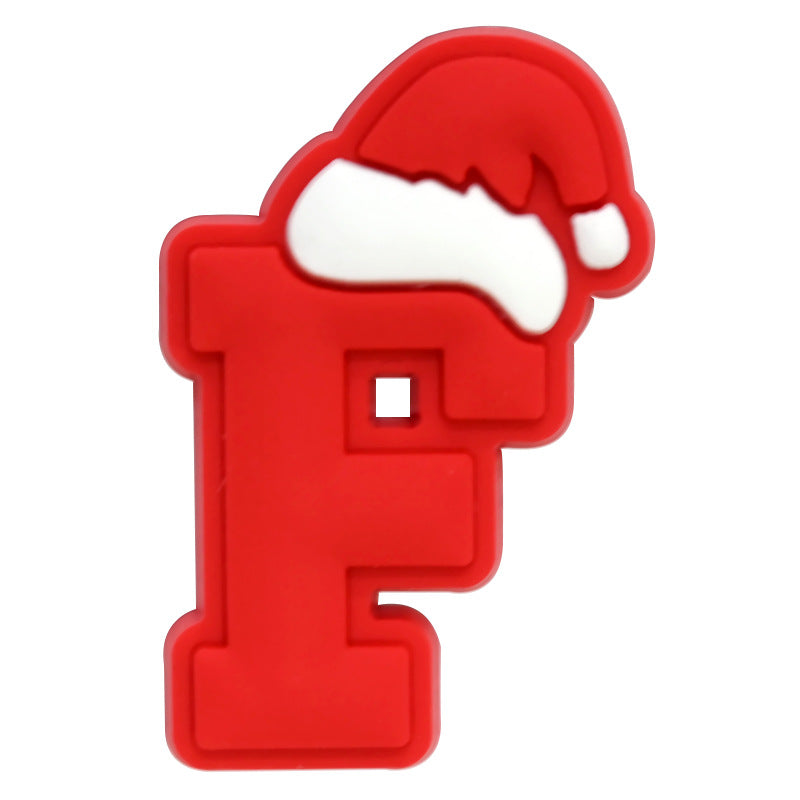26pcs A-Z Letters Christmas Series Charms - For Crocs Shoes EVA Bogg Bag Accessories