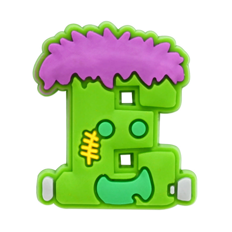 26pcs Letters Halloween Series Charms - For Crocs Shoes EVA Bogg Bag Accessories