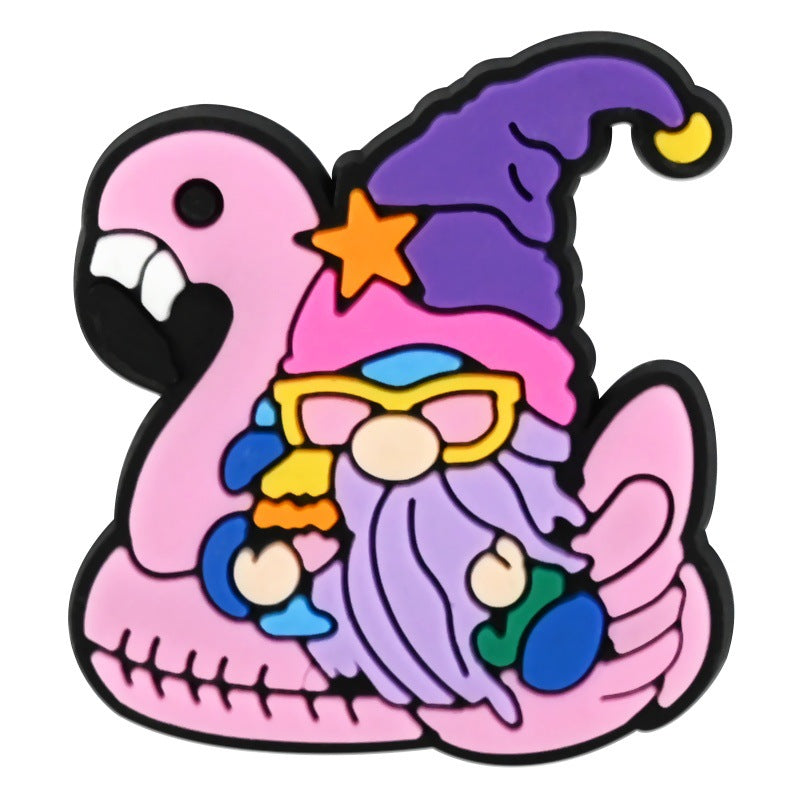 Flamingo Series Charms - For Crocs Shoes EVA Bogg Bag Accessories