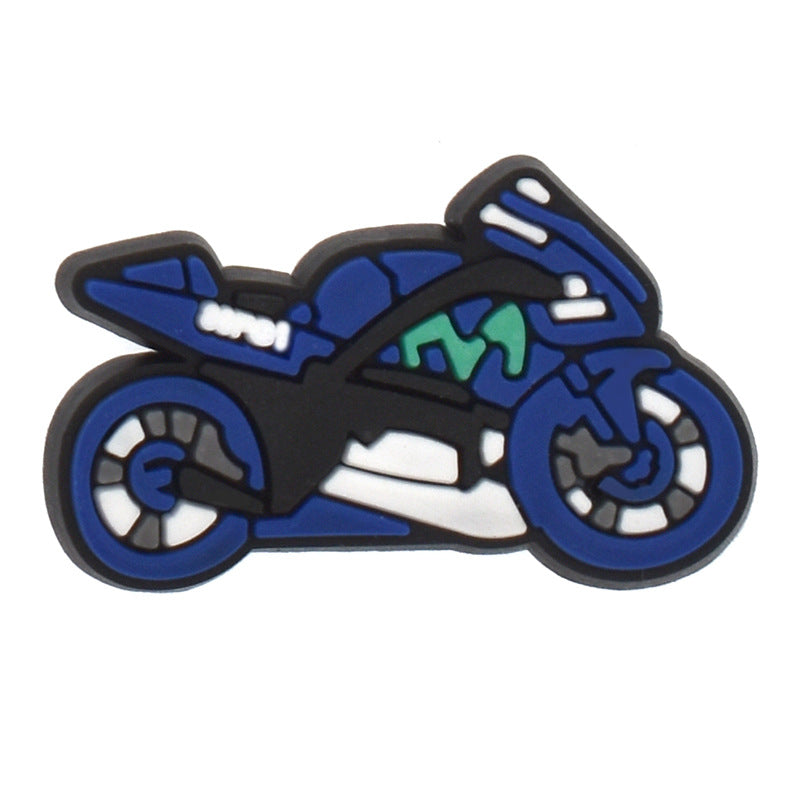 15PCS Motorcycle Racing DIY Ideas Series Charms - For Crocs Shoes EVA Bogg Bag Accessories