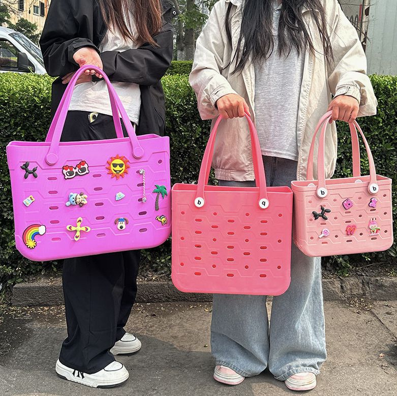 Beach Bag Rubber Tote Bag Waterproof Open Large Rubber Beach Bag for Pool Travel Beach Sports