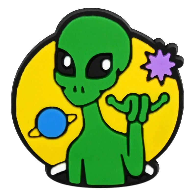 Cartoon alien Series Charms - For Crocs Shoes EVA Bogg Bag Accessories