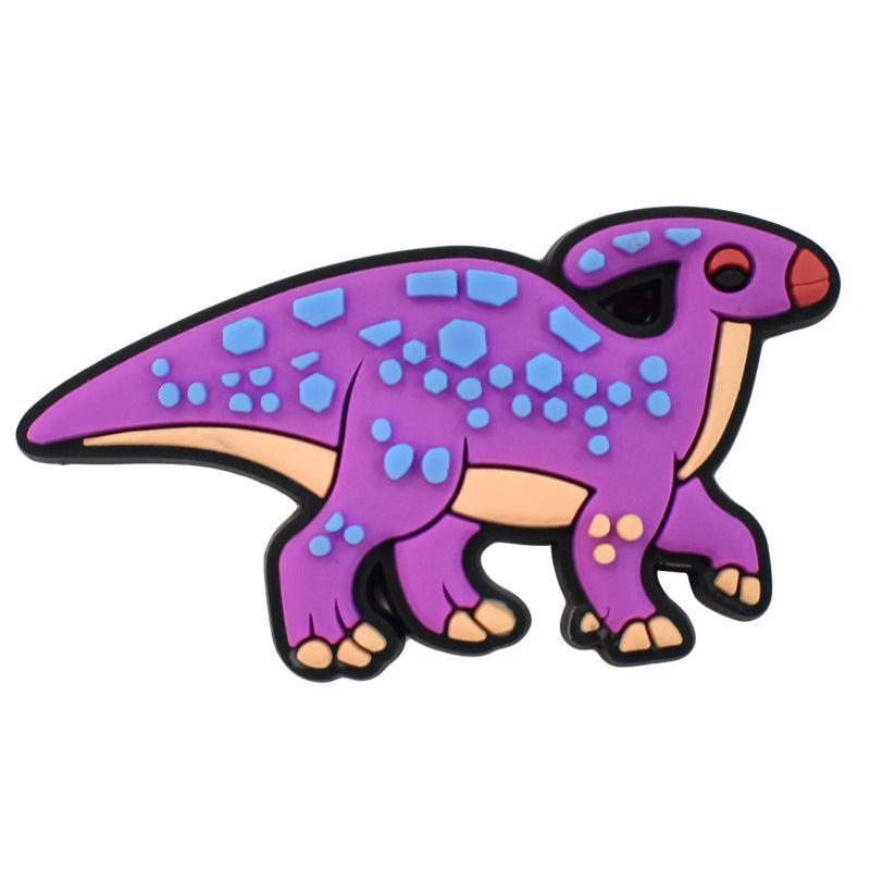 12pcs Animated Dinosaur DIY Ideas Series Charms - For Crocs Shoes EVA Bogg Bag Accessories