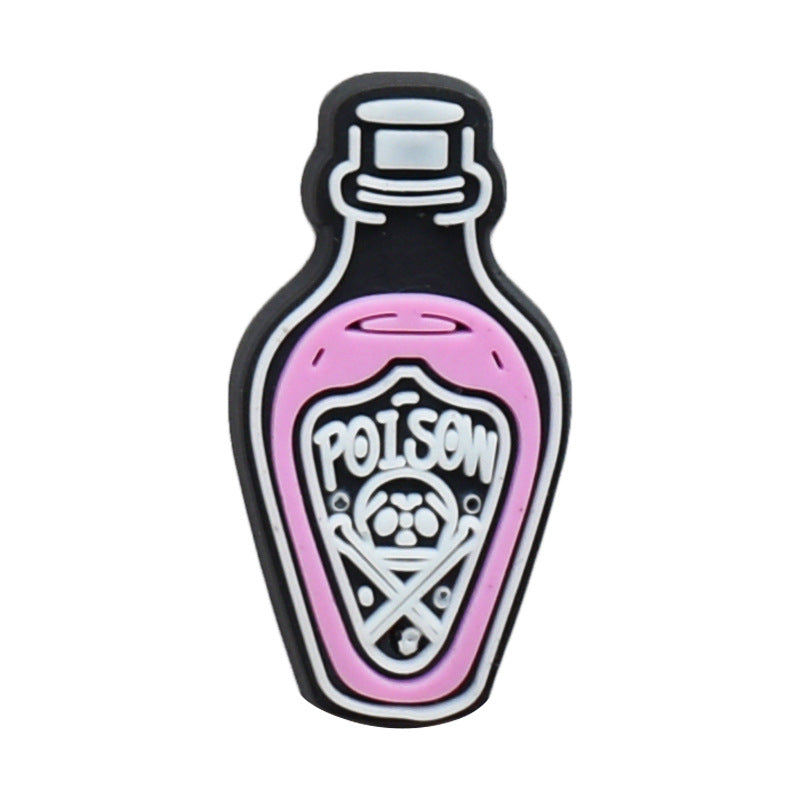 12pcs Halloween Garden Shoes - Black DIY Ideas Series Charms - For Crocs Shoes EVA Bogg Bag Accessories