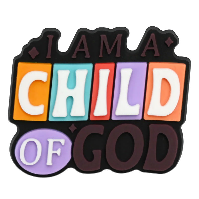 English phrase Series Charms - For Crocs Shoes EVA Bogg Bag Accessories