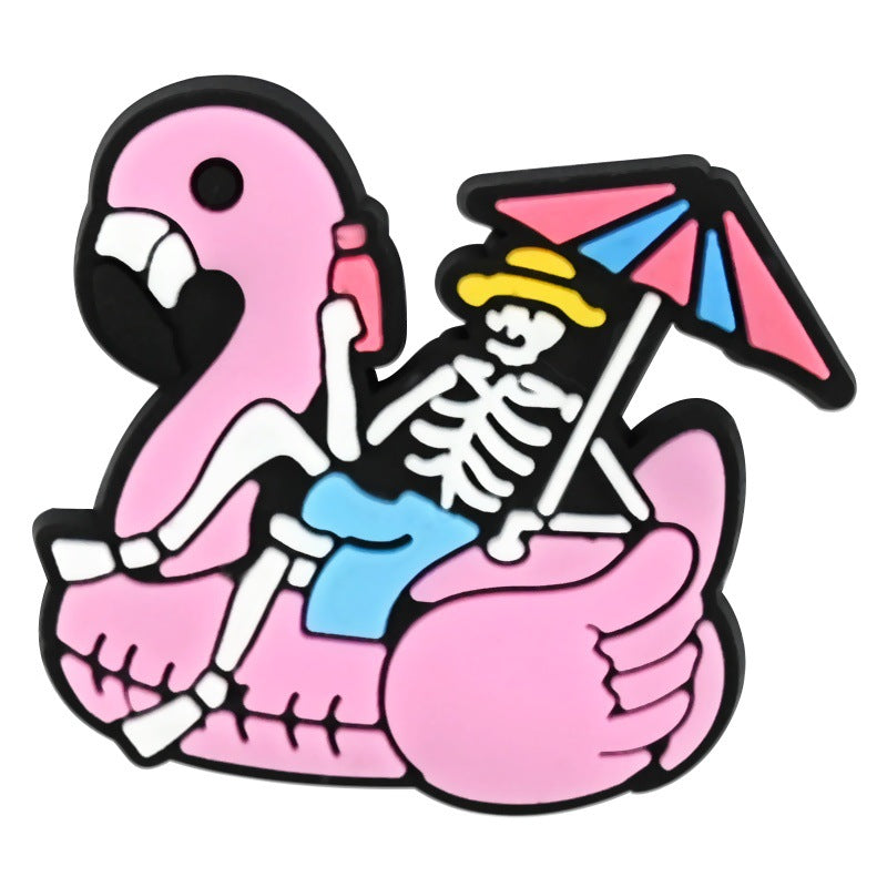 Flamingo Series Charms - For Crocs Shoes EVA Bogg Bag Accessories