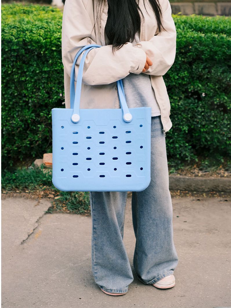 Beach Bag Rubber Tote Bag Waterproof Open Large Rubber Beach Bag for Pool Travel Beach Sports