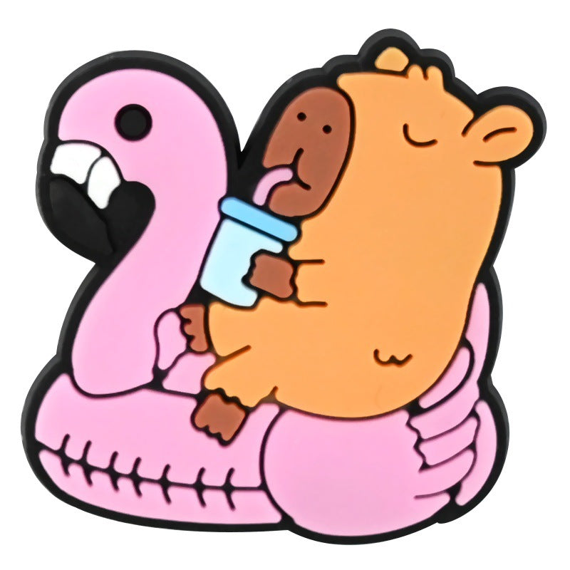 Flamingo Series Charms - For Crocs Shoes EVA Bogg Bag Accessories