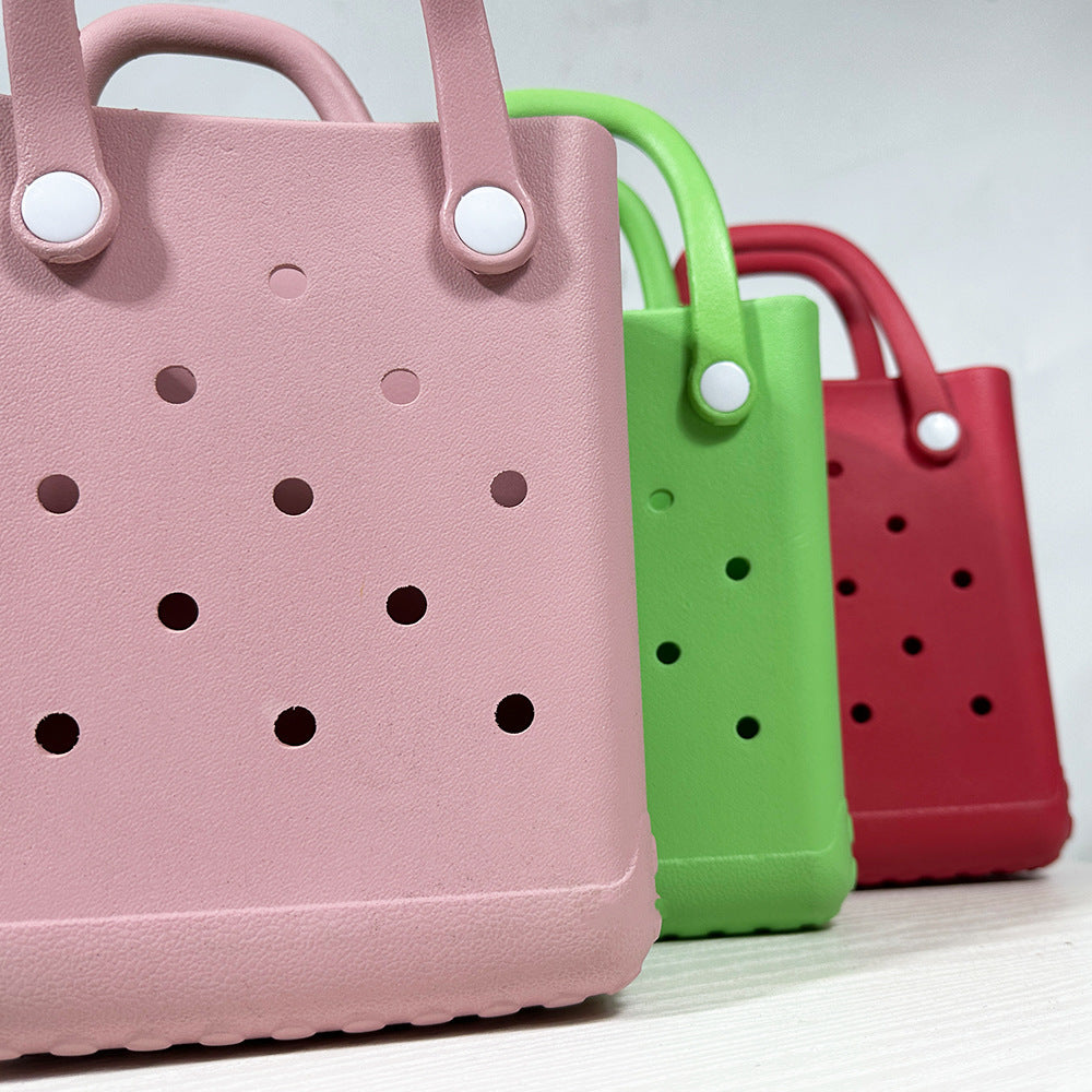 Rubber Beach Bag X-Small Beach Tote Bag Waterproof Mini Tote Bag for the Beach Boat Pool Sports Travel Bag