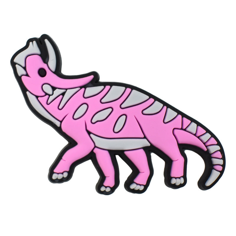 12pcs Animated Dinosaur DIY Ideas Series Charms - For Crocs Shoes EVA Bogg Bag Accessories