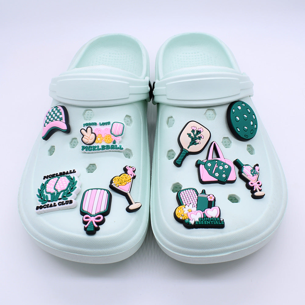 Pickleball Series Charms - For Crocs Shoes EVA Bogg Bag Accessories