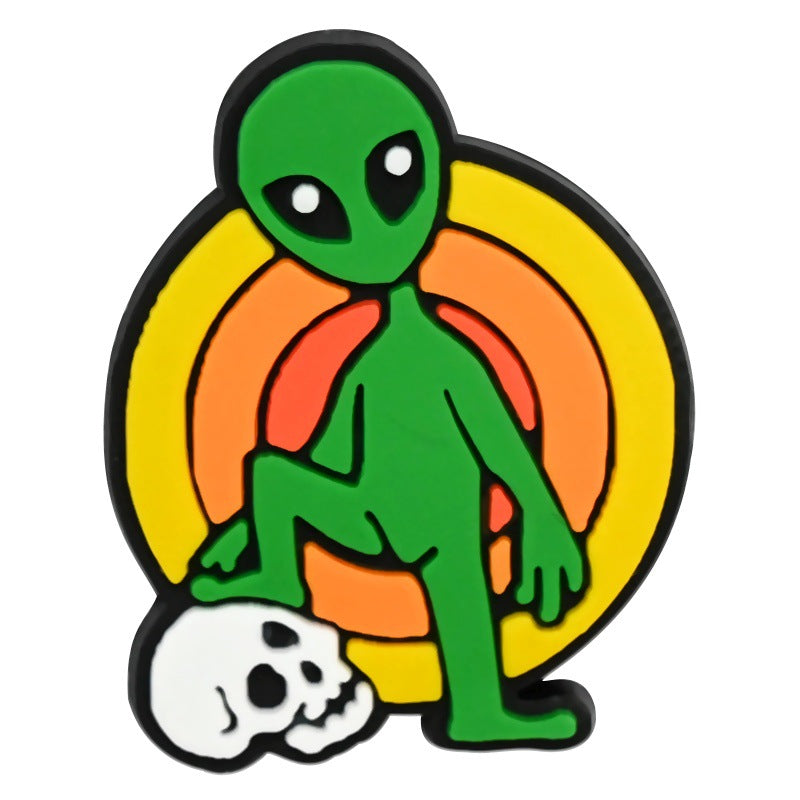 Cartoon alien Series Charms - For Crocs Shoes EVA Bogg Bag Accessories