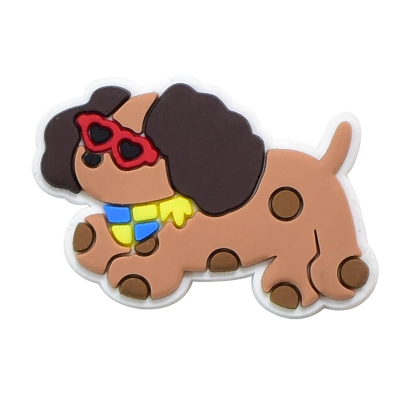 10pcs Cute Puppy DIY Ideas Series Charms - For Crocs Shoes EVA Bogg Bag Accessories