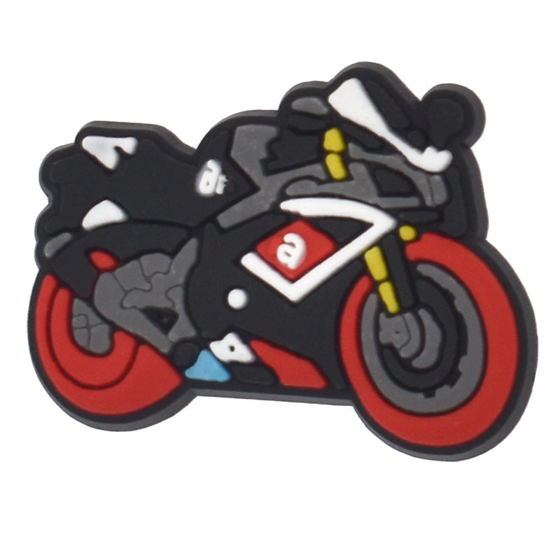 15PCS Motorcycle Racing DIY Ideas Series Charms - For Crocs Shoes EVA Bogg Bag Accessories