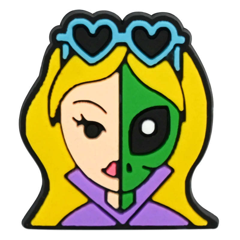 Cartoon alien Series Charms - For Crocs Shoes EVA Bogg Bag Accessories