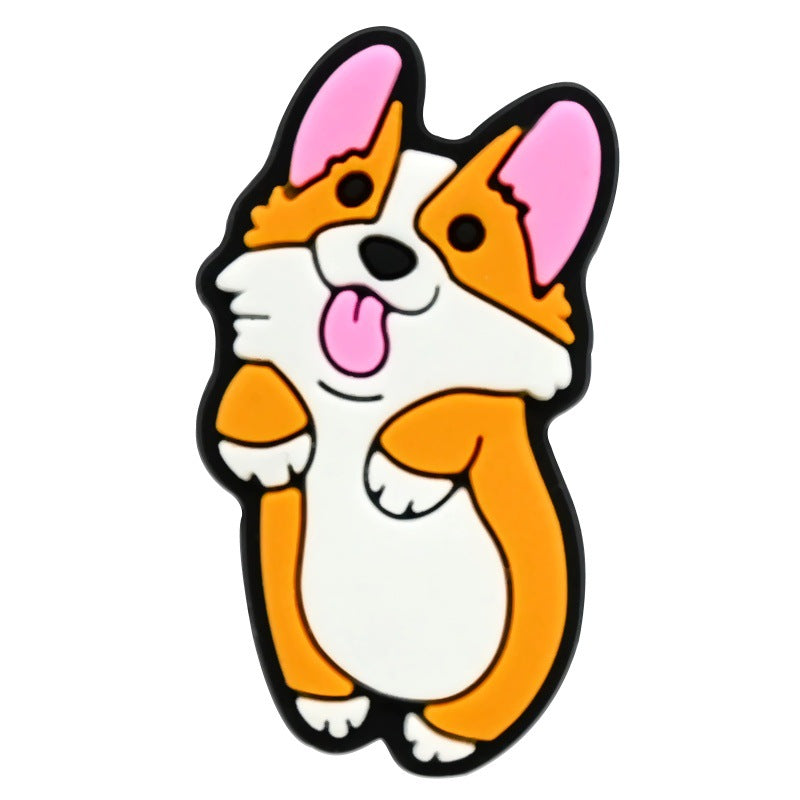 12Pcs Comic Dog DIY Ideas Series Charms - For Crocs Shoes EVA Bogg Bag Accessories