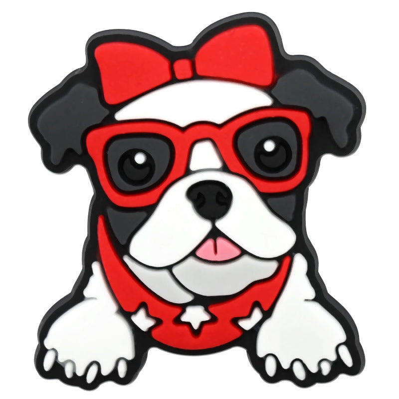 14PCS Adorable Puppy DIY Ideas Series Charms - For Crocs Shoes EVA Bogg Bag Accessories