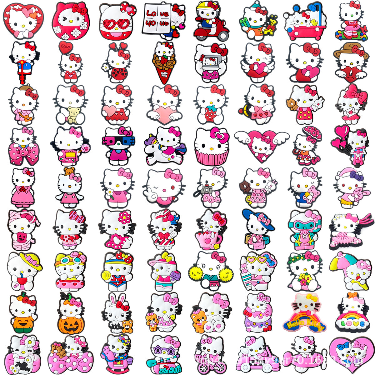 Hello Kitty Series Charms - For Crocs Shoes EVA Bogg Bag Accessories