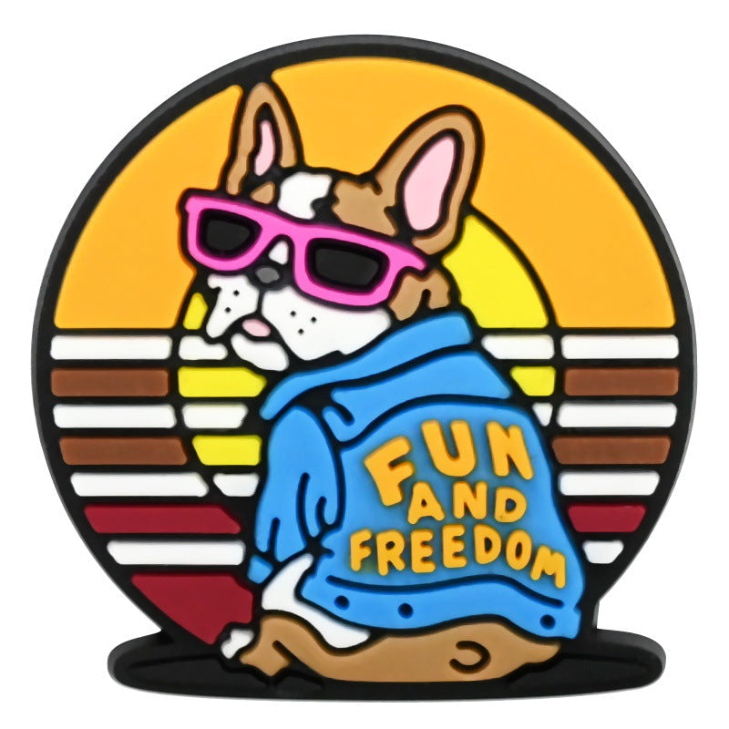 14PCS Adorable Puppy DIY Ideas Series Charms - For Crocs Shoes EVA Bogg Bag Accessories