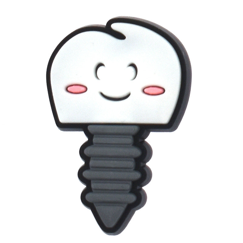 16pcs Protect Your Teeth DIY Ideas Series Charms - For Crocs Shoes EVA Bogg Bag Accessories