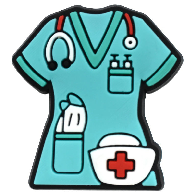 Nurse Series Charms - For Crocs Shoes EVA Bogg Bag Accessories