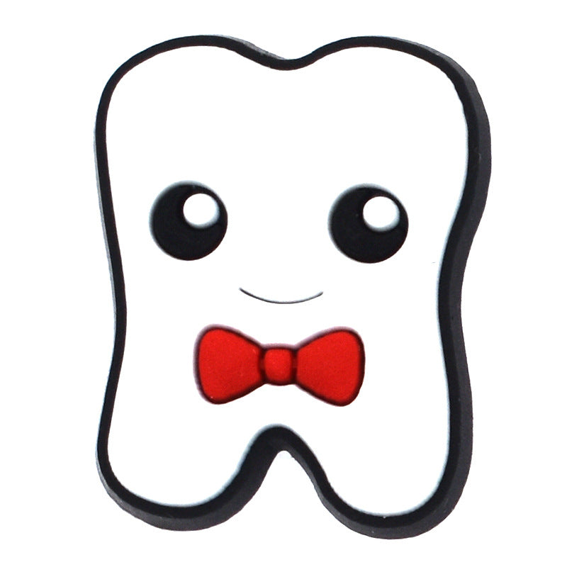16pcs Protect Your Teeth DIY Ideas Series Charms - For Crocs Shoes EVA Bogg Bag Accessories