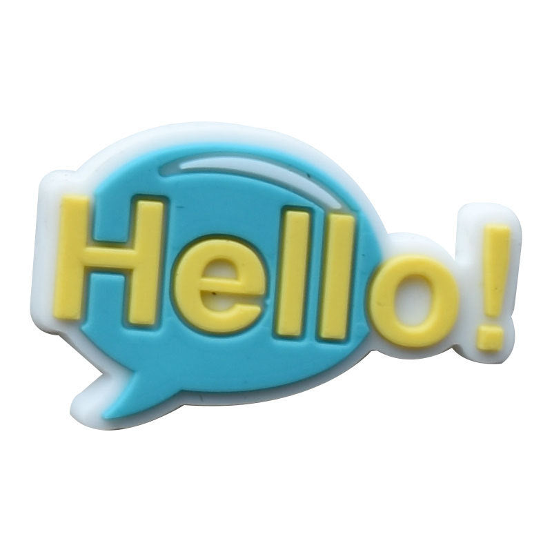English Phrase  Series Charms - For Crocs Shoes EVA Bogg Bag Accessories