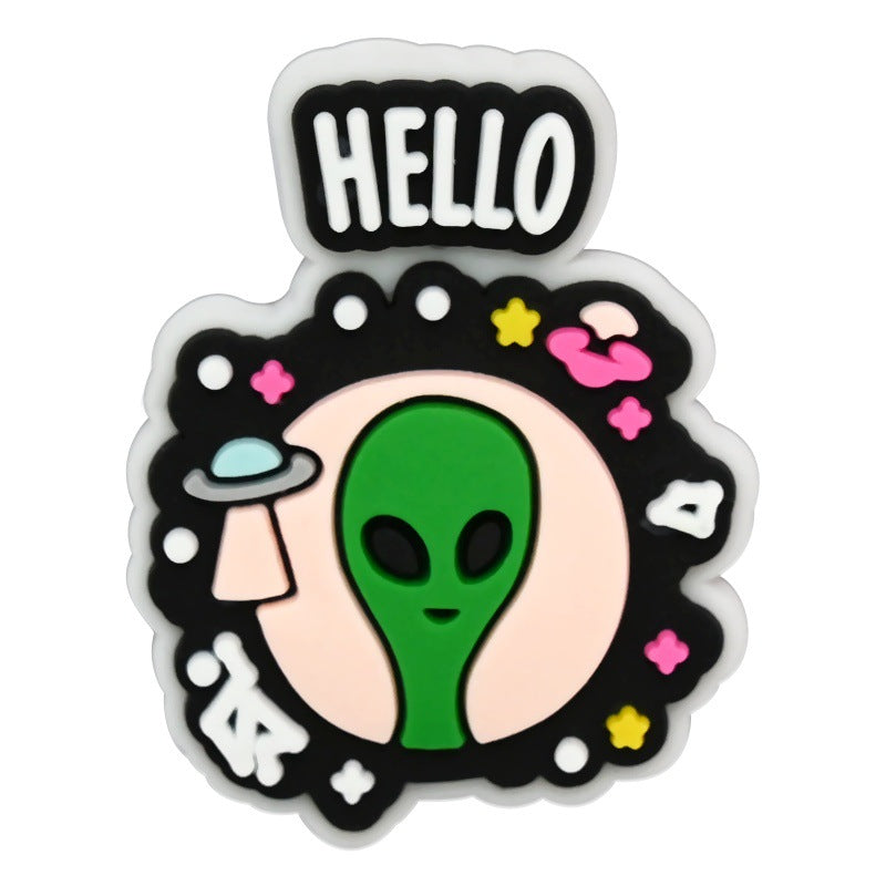 Cartoon alien Series Charms - For Crocs Shoes EVA Bogg Bag Accessories