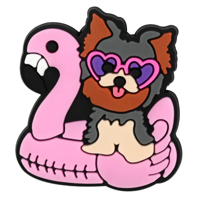 Flamingo Series Charms - For Crocs Shoes EVA Bogg Bag Accessories