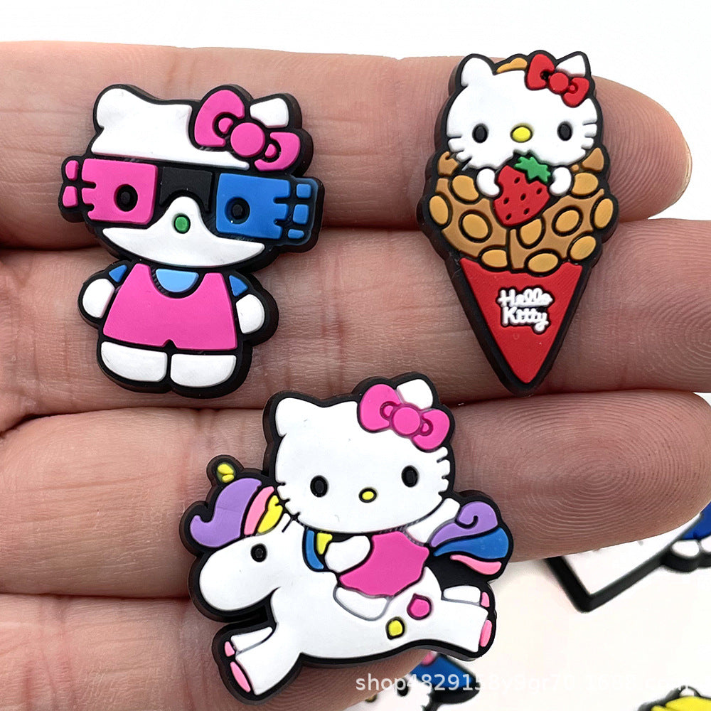 Hello Kitty Series Charms - For Crocs Shoes EVA Bogg Bag Accessories