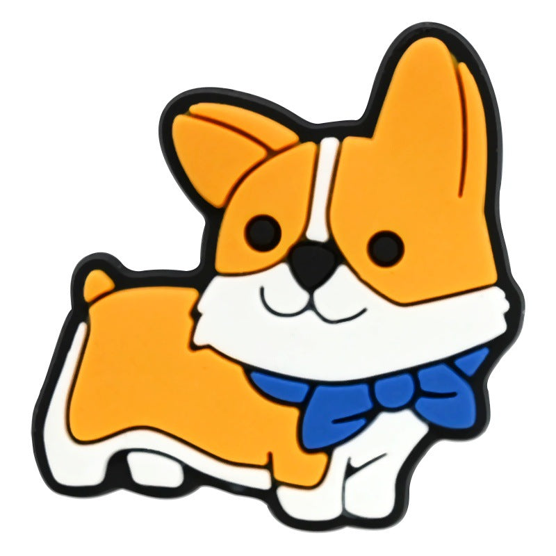 12Pcs Comic Dog DIY Ideas Series Charms - For Crocs Shoes EVA Bogg Bag Accessories